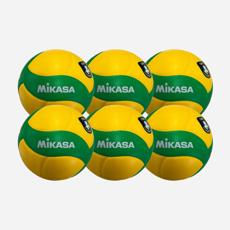 Volleybal V200W-Fivb Volleyballen gelb Mikasa 1159-5-gelbblau