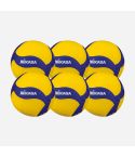 Mikasa Trainingsvolleyball V345W yellow/royal (6-Pack)