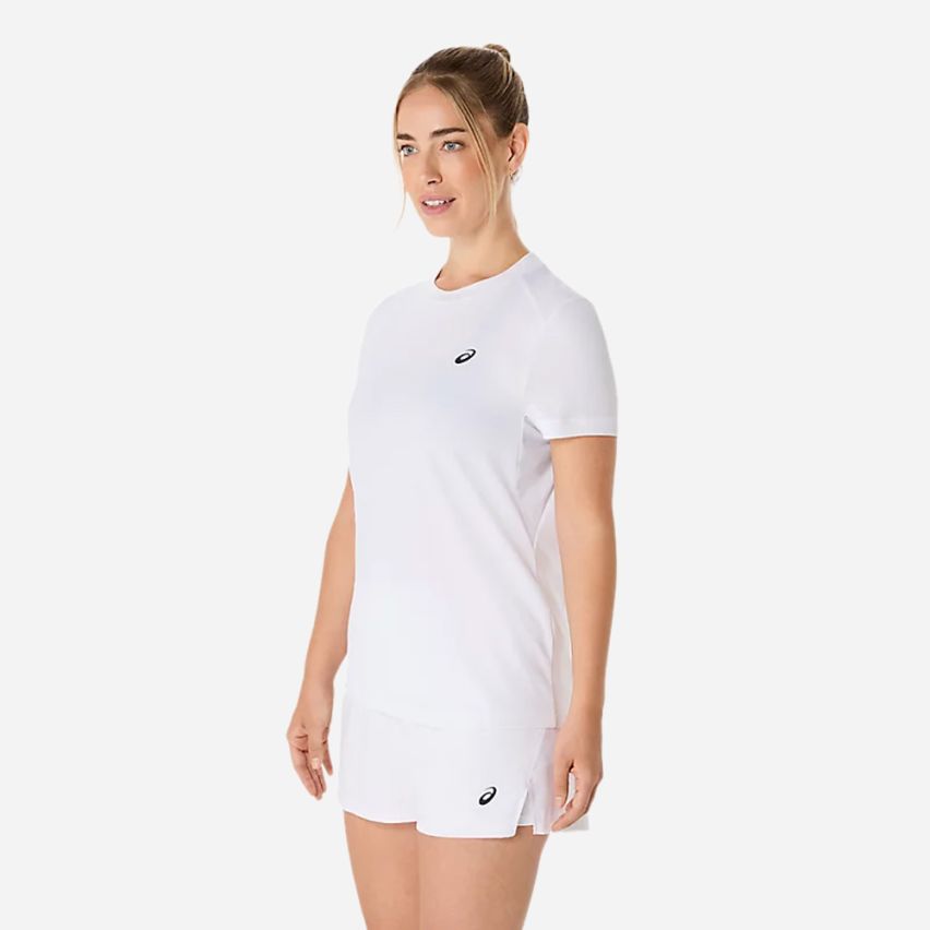 Asics COURT SHORT SLEEVE TOP Lady brilliant white