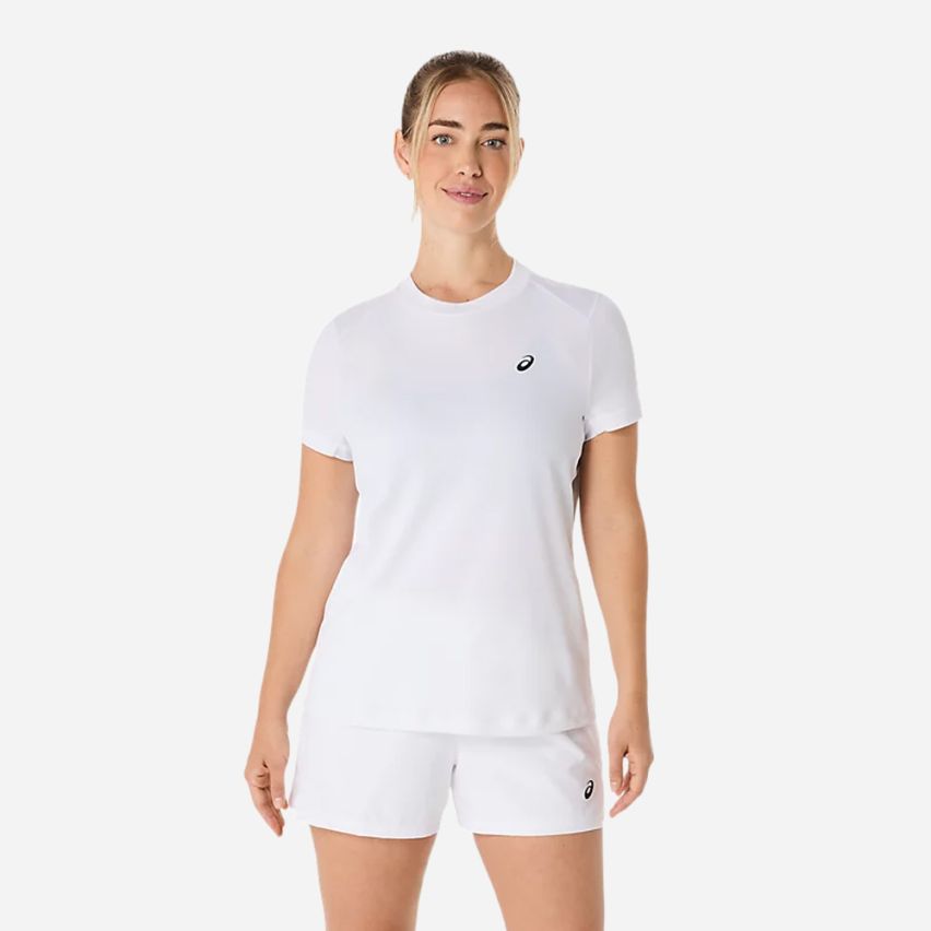 Asics COURT SHORT SLEEVE TOP Lady brilliant white