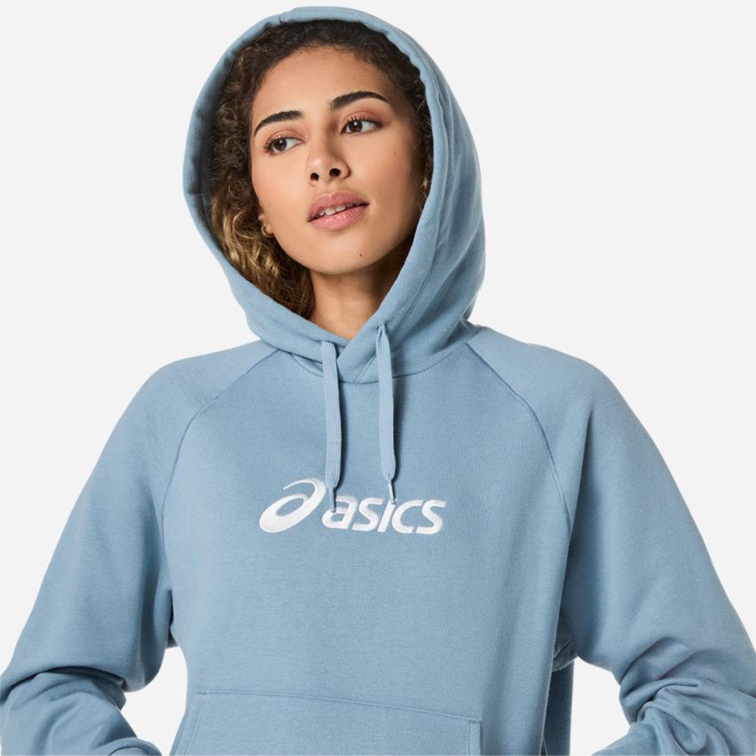ASICS FLEECE PULLOVER HOODIE Lady saba blue