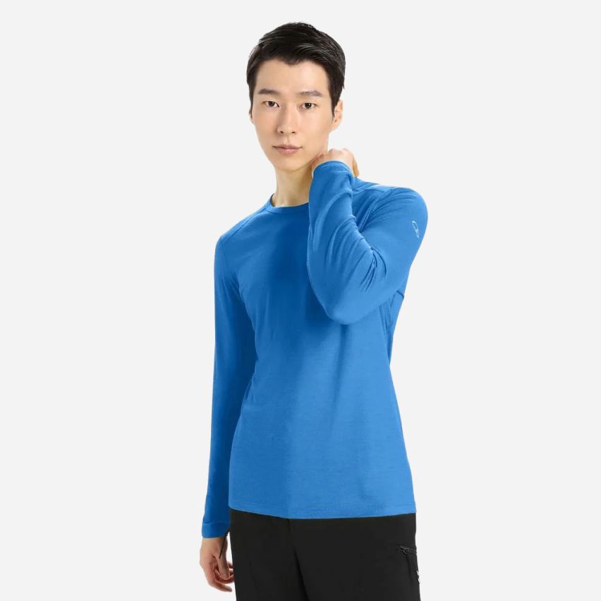 icebreaker Merino 200 Oasis Longsleeve Thermoshirt Herren blau