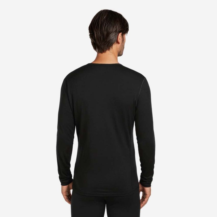 icebreaker Merino 200 Oasis Longsleeve Thermoshirt Herren schwarz