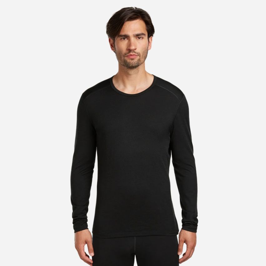 icebreaker Merino 200 Oasis Longsleeve Thermoshirt Herren schwarz