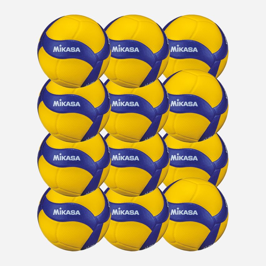 Mikasa Volleyball V300W yellow/royal (12-Pack)
