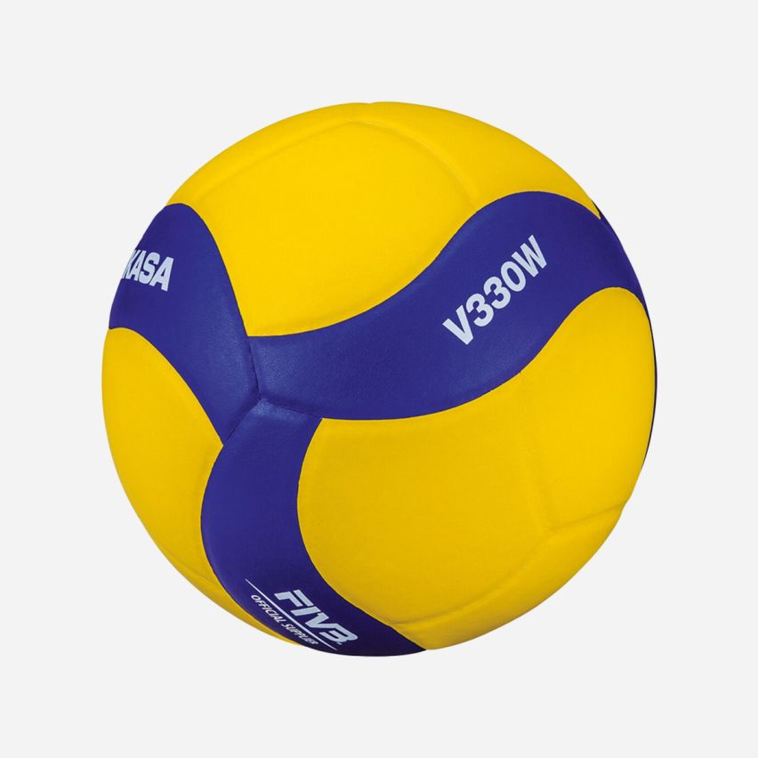 Mikasa Trainingsvolleyball V330W yellow/royal (12-Pack)
