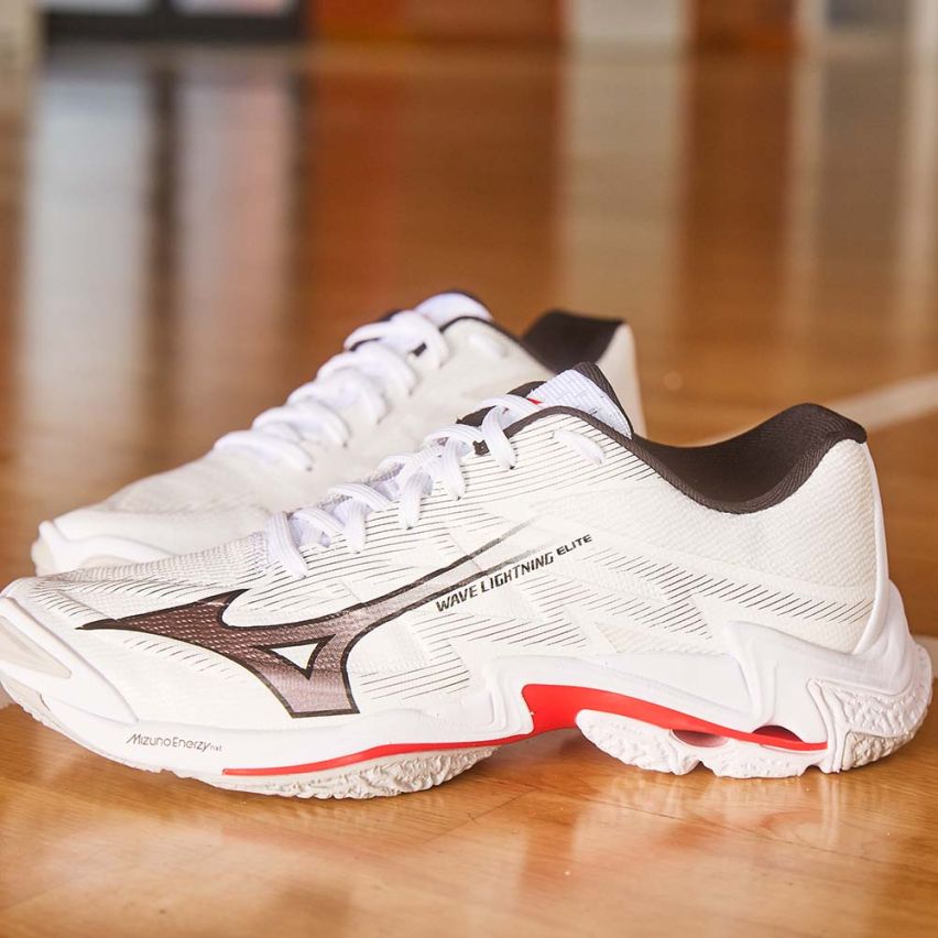 Mizuno Wave LIGHTNING ELITE white/black/fiery red