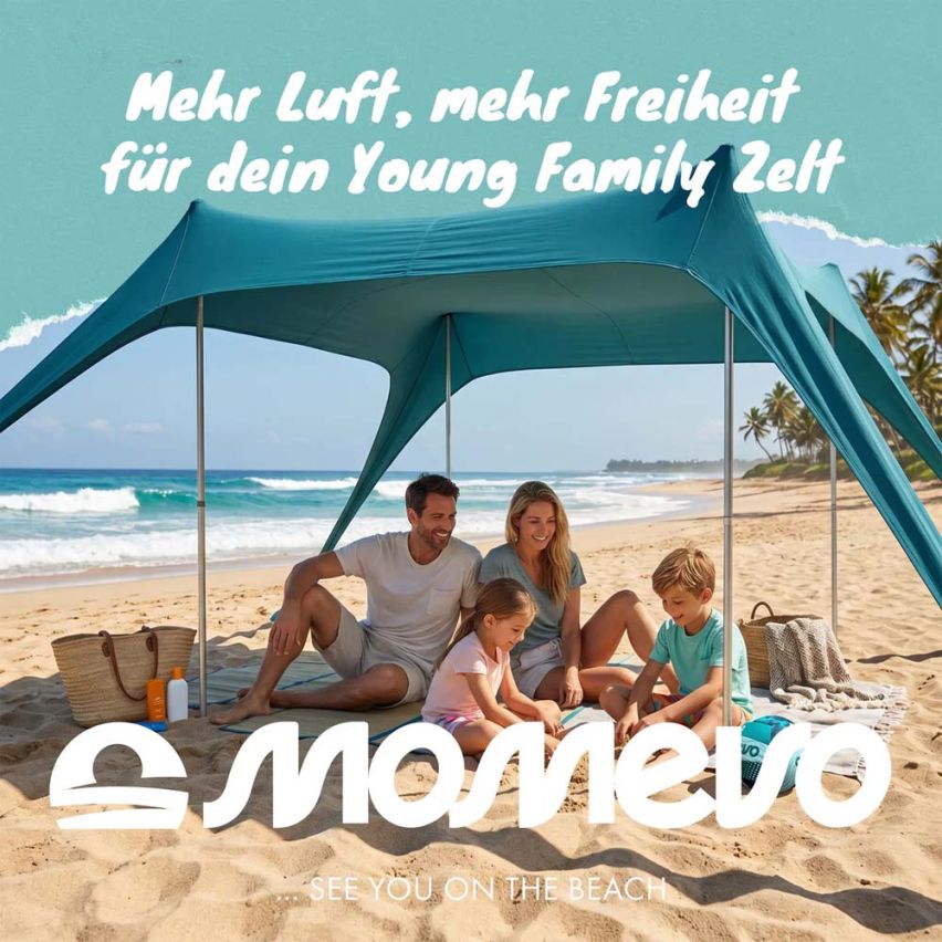  momevo Faltbare Alu-Stangen für das Sunsail Strandzelt (Paar)