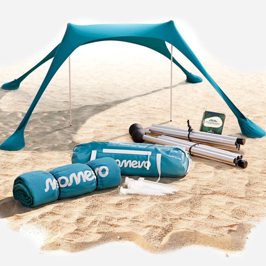 momevo Sunsail Strandzelt Sonnensegel UPF50+ petrolblau