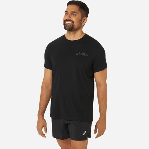 Asics CHEST LOGO SS TEE Men black/graphite grey