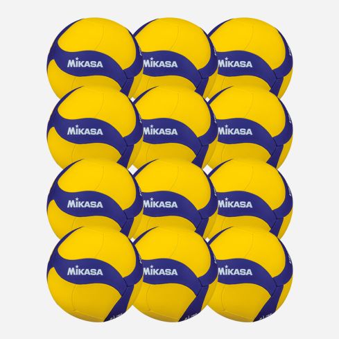 Mikasa Trainingsvolleyball V345W yellow/royal (12-Pack)