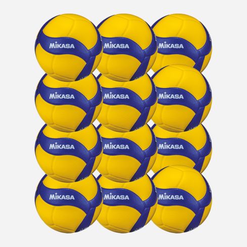 Mikasa Volleyball V300W yellow/royal (12-Pack)
