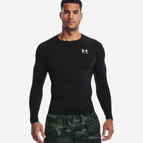 Under Armour HeatGear Compression Sweatshirt Herren schwarz